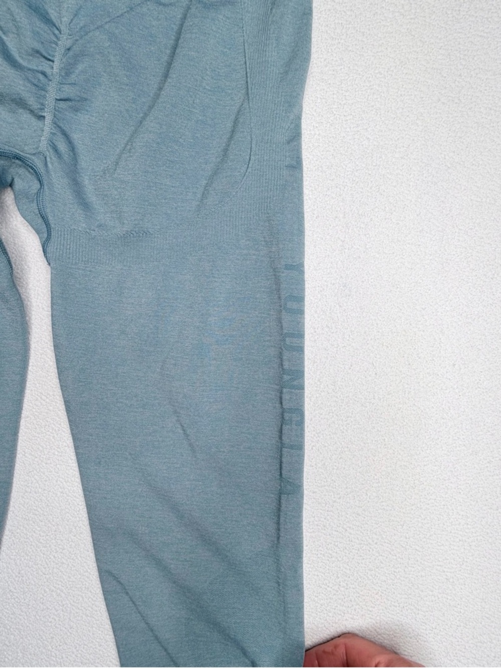 YoungLA Legacy Seamless Scrunch Leggings•YLAW1062• Dusty Blue - Picture 9 of 16